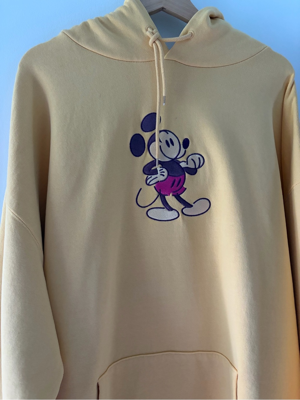 Disney Mickey Mouse Yellow 3X Genuine Pullover Hoodie 100% Organic Cotton - Picture 3 of 11